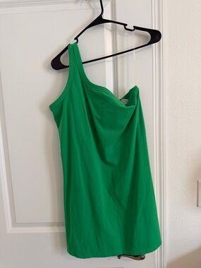 Target One-Shoulder Bright Green Women's Dress